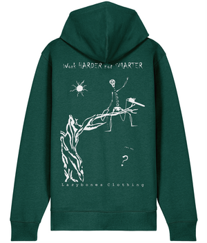Work Harder Treemender Hoodie - White Artwork