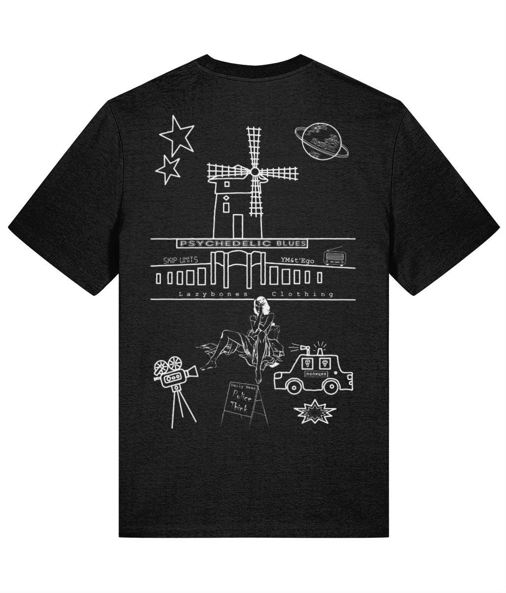 Psychedelic Blues T-shirt - White Artwork