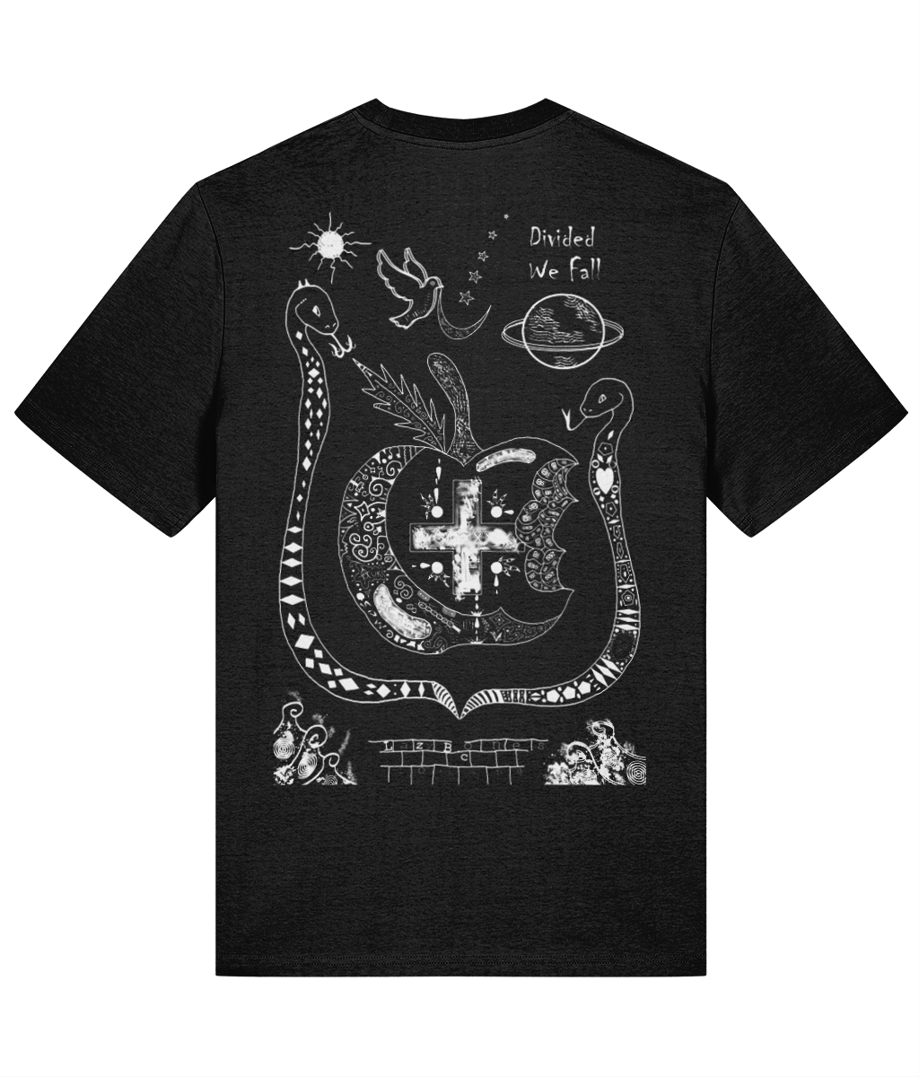 Divided We Fall T-shirt - White Artwork
