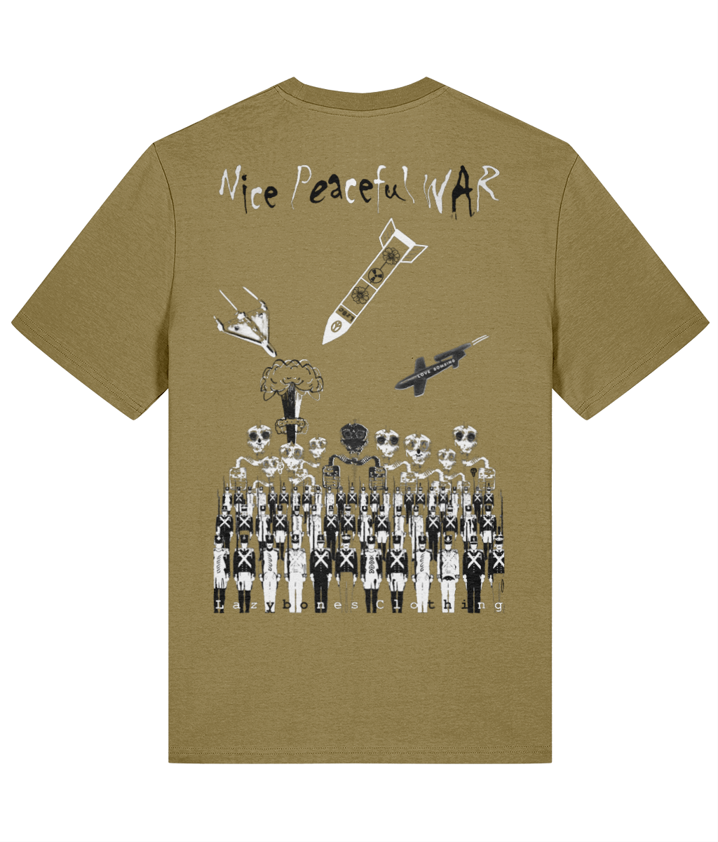 Nice Peaceful War T-shirt - B&W Artwork