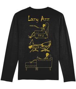 Lazy Azz F#ck Long Sleeve T-shirt - Mustard Artwork