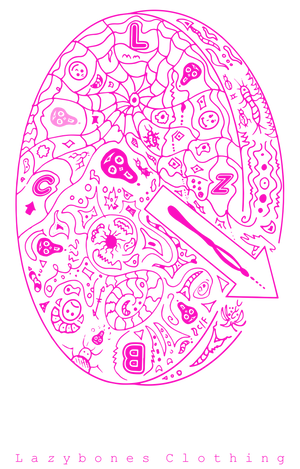 Lazy Clock Face - Shocking Pink Artwork