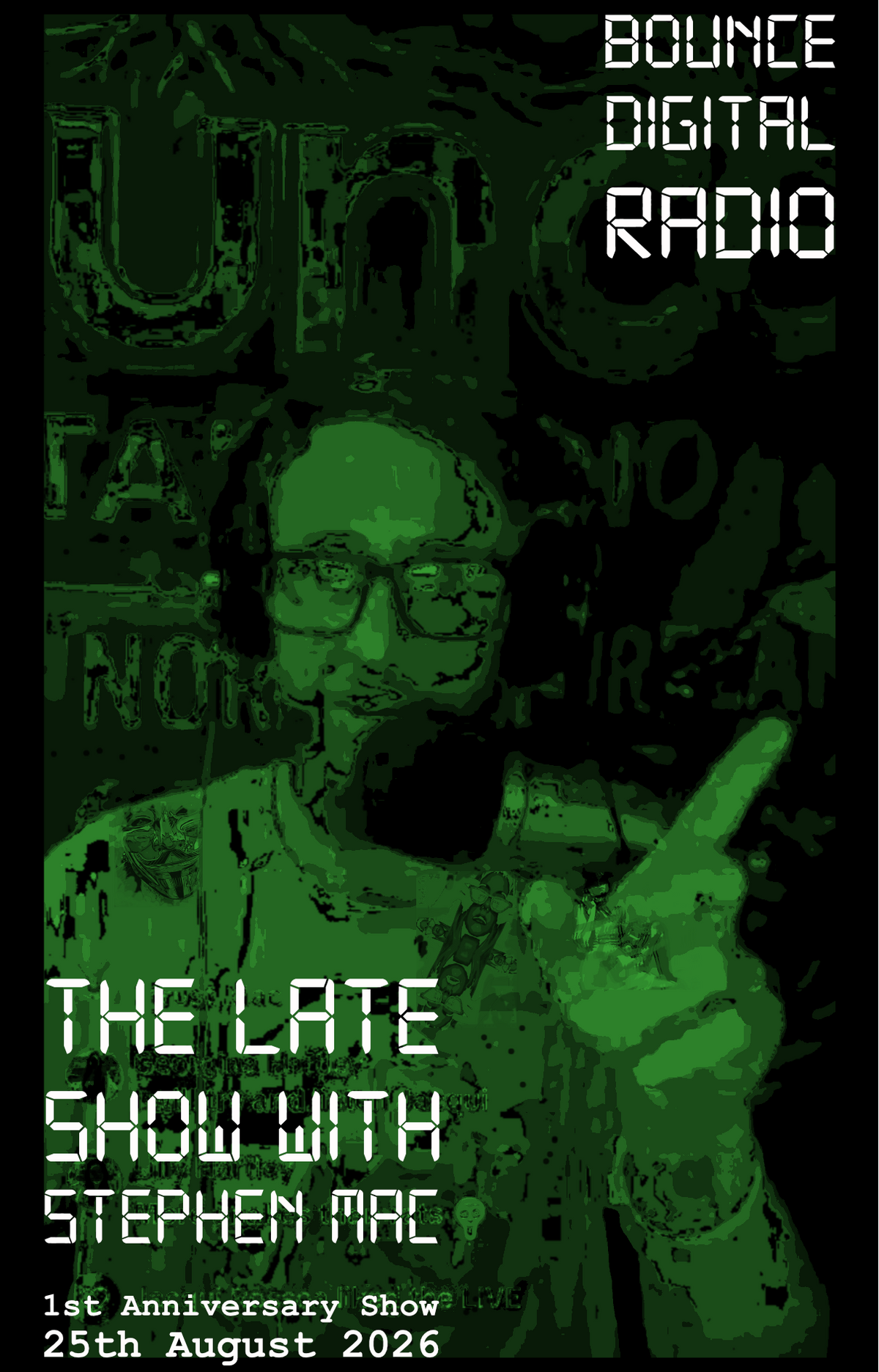 The Late Show 1st anniversary show - Green & White Artwork