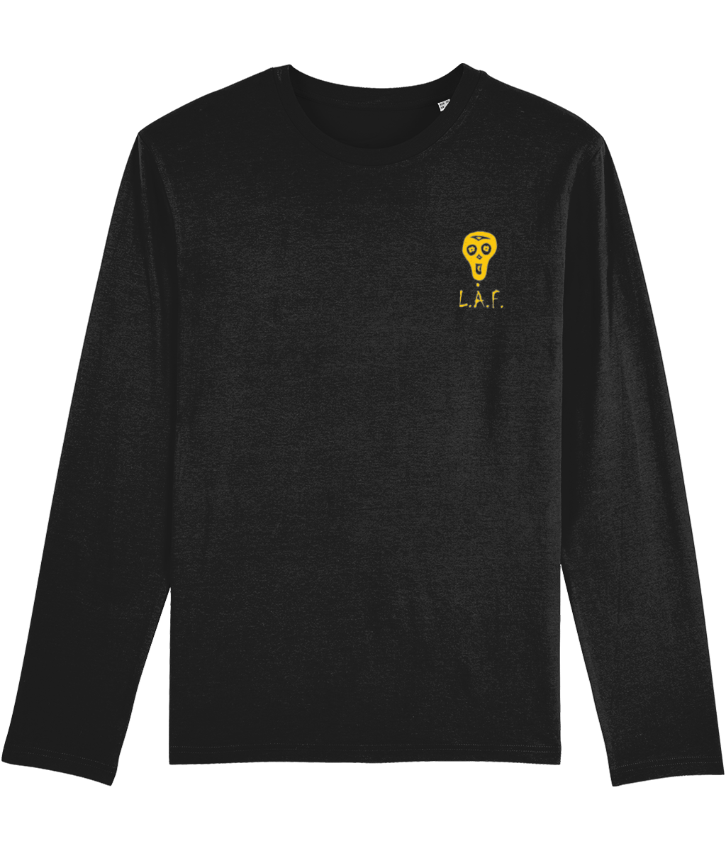 Lazy Azz F#ck Long Sleeve T-shirt - Mustard Artwork