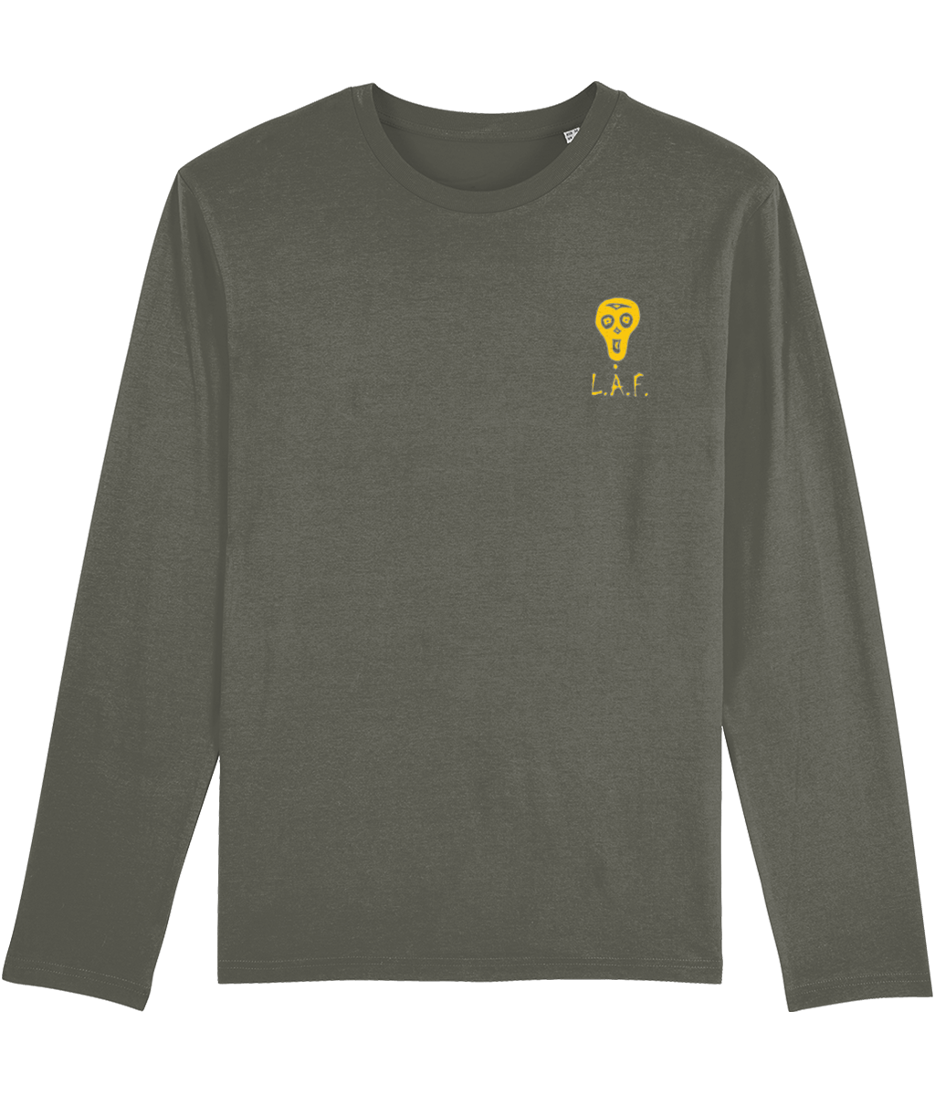 Lazy Azz F#ck Long Sleeve T-shirt - Mustard Artwork