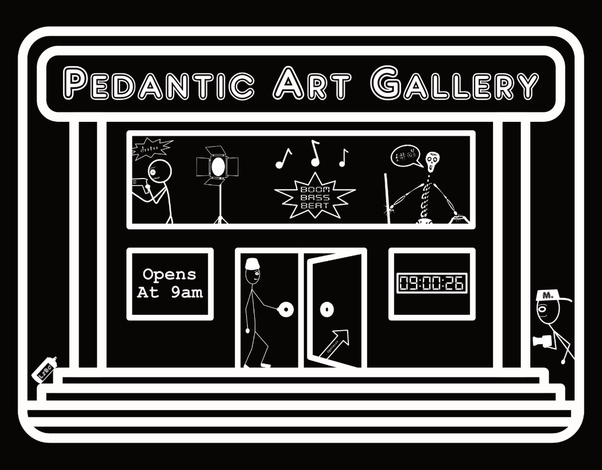 Pedantic Art Gallery - White/Black Artwork