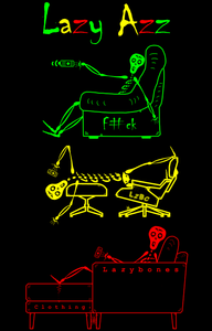 Lazy Azz F#ck Long Sleeve T-shirt - GYR Artwork