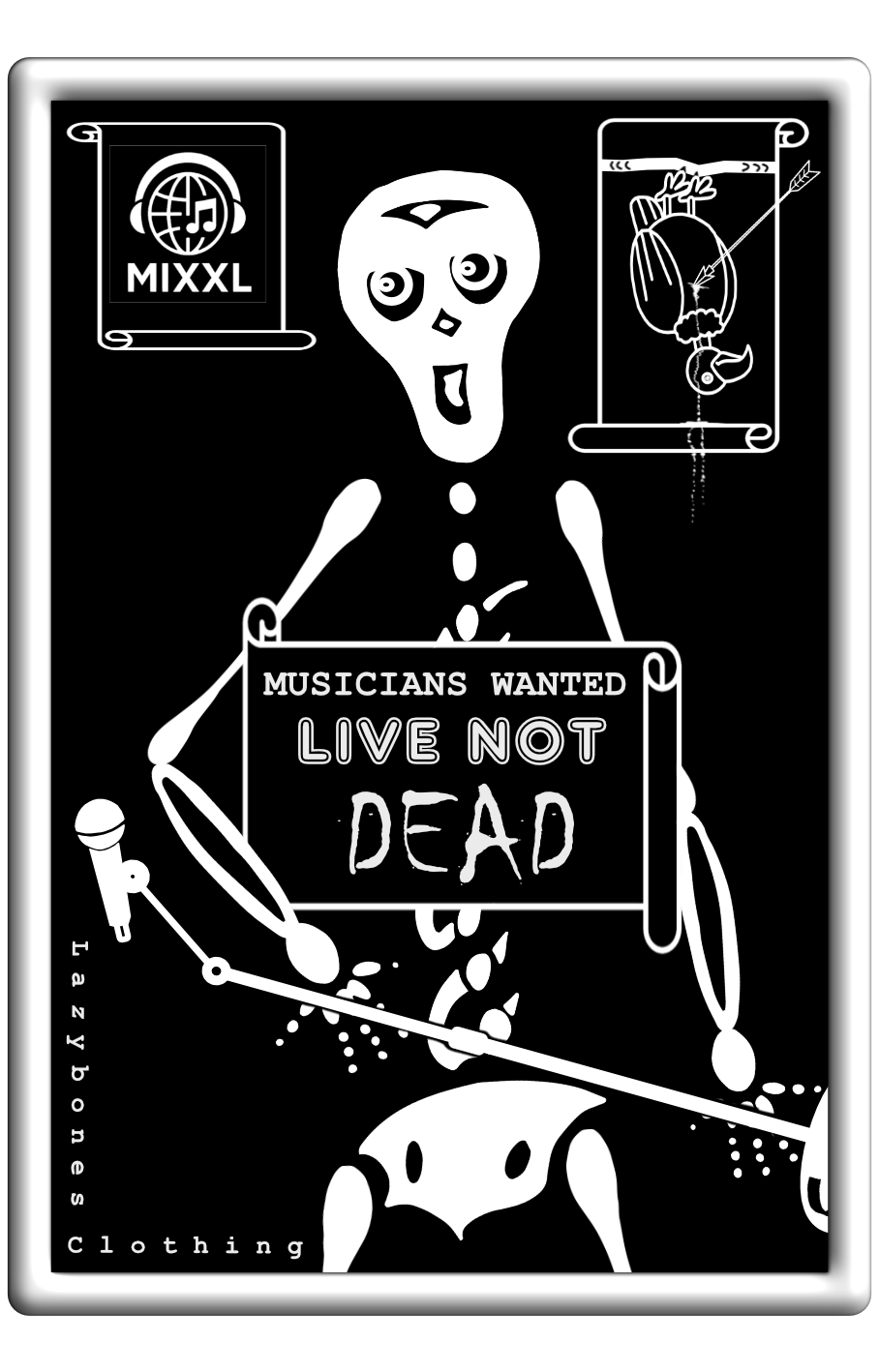 Live Not Dead T-shirt - White Artwork