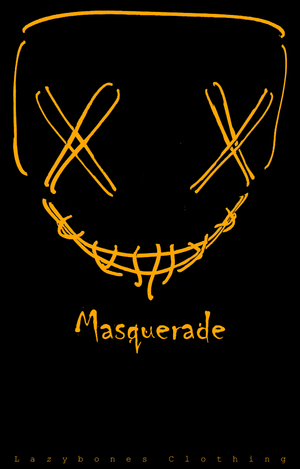 Masquerade T-shirt - Orange Artwork