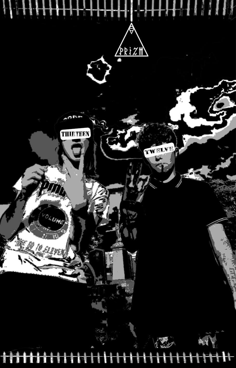 Primz Thirteen Twelve T-shirt - Grey/White Artwork