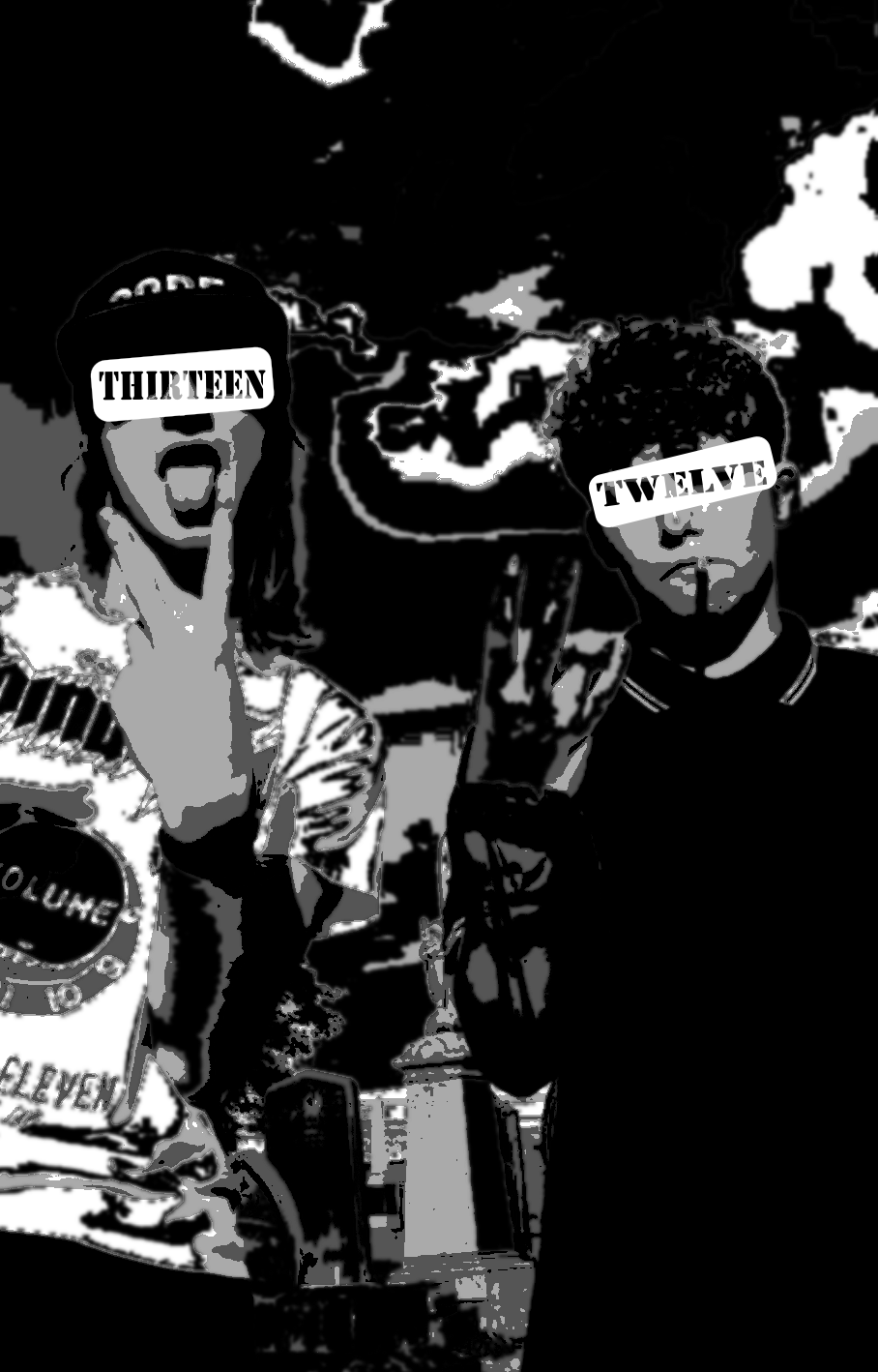 Primz Thirteen Twelve T-shirt - Grey/White Artwork