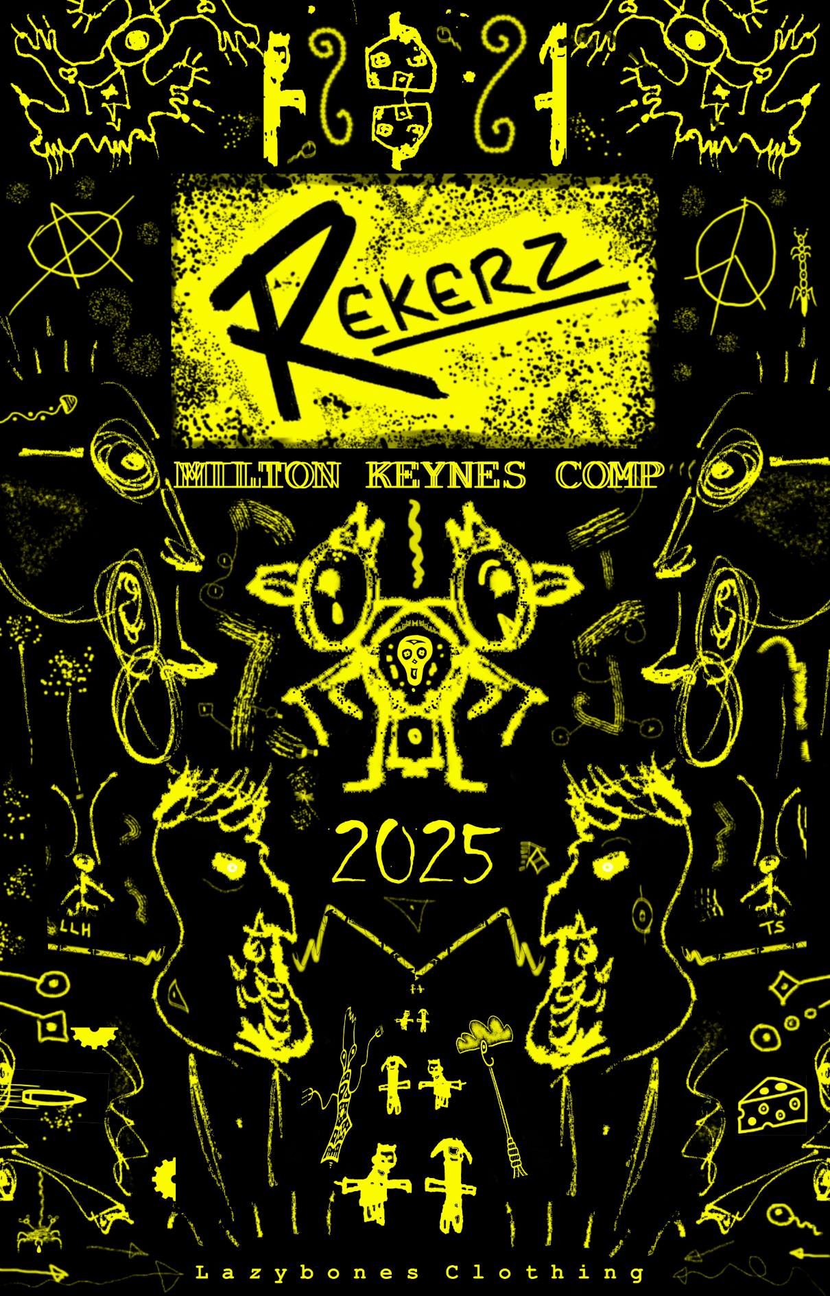 Rekerz 2025 T-shirt - Yellow Artwork