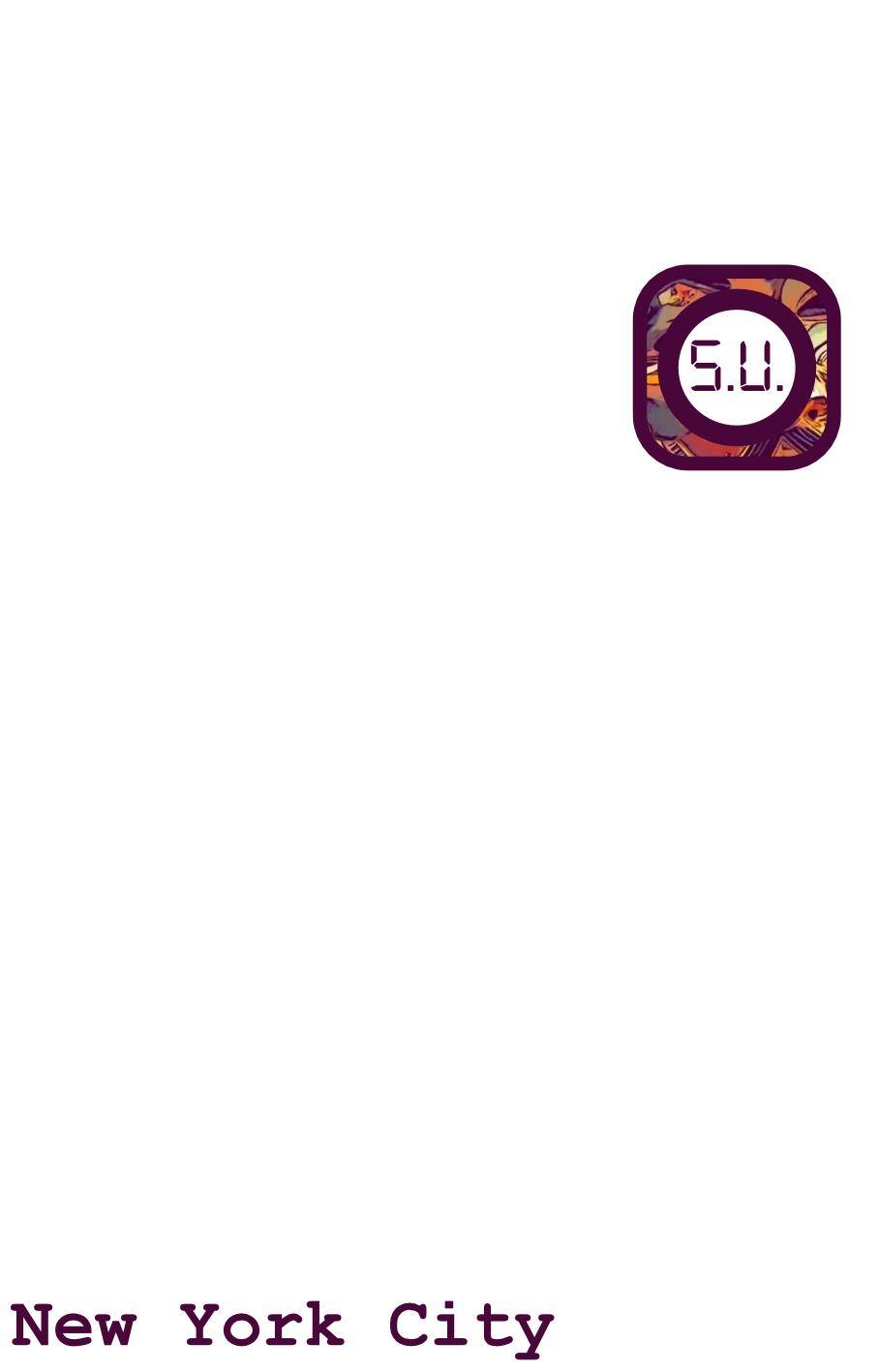 New York City T-shirt - Coloured Artwork